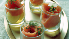 Verrines au saumon fumé