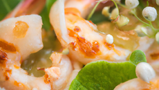 embrochée de crevettes