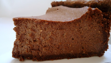 Cheesecake au chocolat et aux amandes