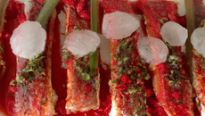 Rougets en mer gelée