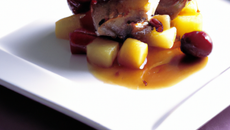 Chapon aux fruits exotiques