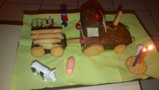 Cake marbré anniversaire