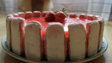 Bavarois rhubarbe/fraise