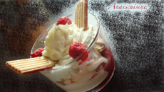 Tiramisu framboises et pailles d'or