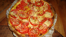 Tarte tomates-fromage vite fait, bien fait !