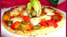 Délice de polenta aux poivrons et son œuf poché