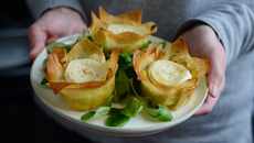Tartelettes croustillantes chèvre et poireaux