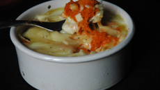 Gratin de crozets, potiron et Saint-Nectaire