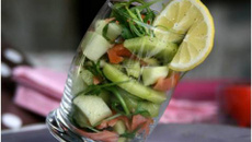 Salade au saumon et aux kiwis