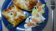 Feuilleté poires-roquefort