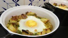 Œufs cocotte à la fondue de courgettes