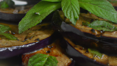 Aubergines à la menthe