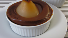 Pudding poires et chocolat