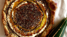 Quiche cougette au miel et pain d'épice au sesame