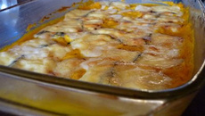 Gratin de potimarron au morbier et graines de tournesol