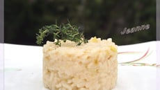 Risotto à l'ail et aux poireaux