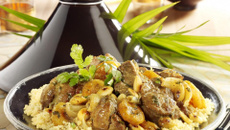 Tajine d'agneau aux abricots rapide