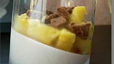 Panna cotta fraise ananas speculoos