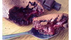 Moelleux au chocolat, cœur coulant framboise