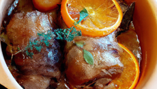 Rouelle de porc à l'orange en cocotte