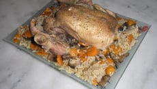 Poule fermière au riz