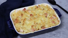 Gratin de pâtes au jambon