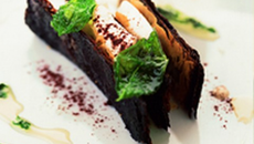 Croustillant de cacao au palet de chèvre frais