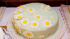 Gâteau "américain" aux 3 chocolats et pâte à sucre