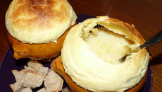 Soupe à l'oignon et son dôme maison