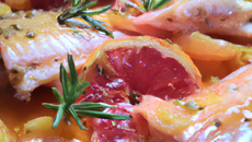 Rougets en nage d'agrumes