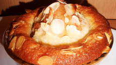 Poire et crème d'amande aux pépites de chocolat