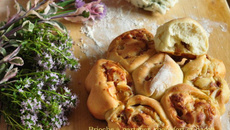 Brioche à partager au roquefort et au bacon