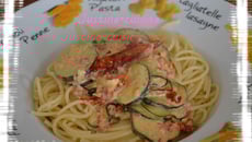 Pâtes aux courgettes, chorizo et tomates séchées