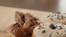 Macaron tofu soyeux, figue, gingembre