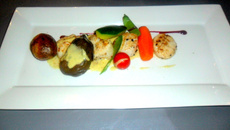 Noix de St jaques rôties sauce vanille/orange