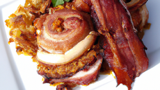 Rôti de porc au maroilles et bacon