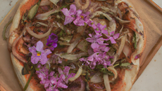 Pizza en fleurs