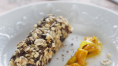 Barres aux céréales, abricots et cacao... au cœur de foie gras