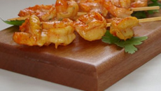 Brochettes de crevettes à l'indienne