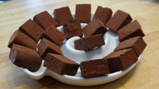 Truffes au café, chocolat au lait et noix