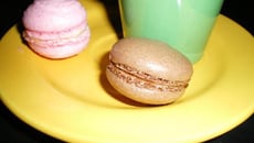 Macarons fraise et chocolat