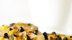 Sablés au chocolat au fructose et oranges confites