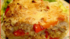 Gratin de pain perdu aux lardons