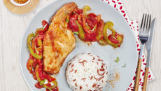 Lapin façon Basquaise, tomates et poivrons