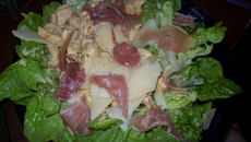 Salade sucrée salée de poulet au lait de coco