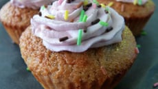 Cupcakes au coulis de myrtille