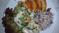 Sandre aux pommes et aux noix