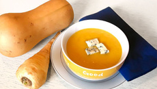 Velouté de butternut et panais à la Fourme d'Ambert au Thermomix