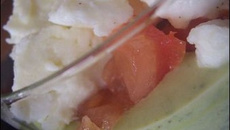 Verrines de courgettes au gorgonzola et mozzarella