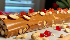 Bûche de Noël aux cacahuètes